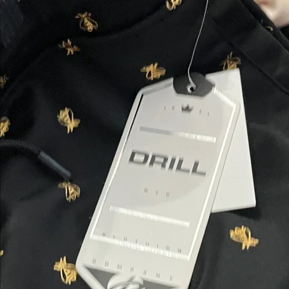 Men's Black Swim Board Shorts with Gold Accent - Picture 4 of 5